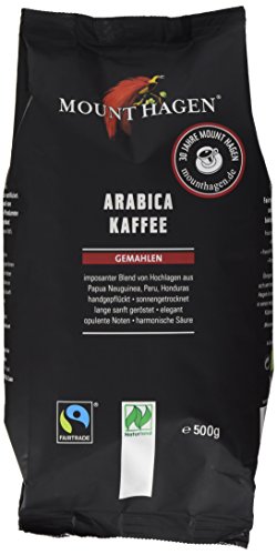 Mount Hagen Röstkaffee gemahlen FairTrade, Naturland, 2er Pack (2 x 500 g) - Bio von Mount Hagen