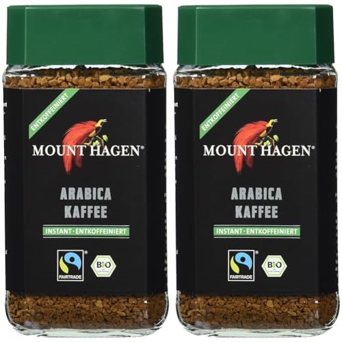 Mount Hagen löslicher Kaffee entcoffeiniert 100 g (Packung mit 2) von Mount Hagen