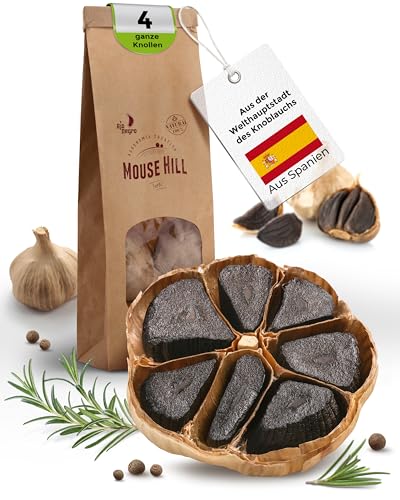 Schwarzer Knoblauch aus Las Pedroñeras / Spanien | 4 Knollen | 90 Tage fermentiert von AJO NEGRO DE MOUSE HILL