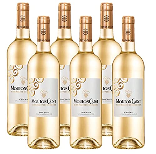 Mouton Cadet Blanc - Baron Philippe de Rothschild – Trockener Weißwein aus Bordeaux (6 x 0,75l) von Mouton Cadet