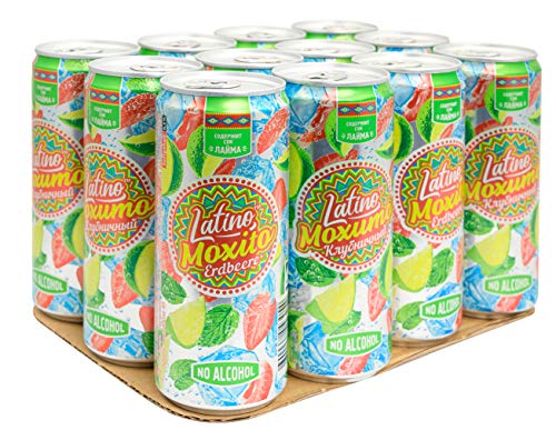 Latino Moxito Fresh 12 x 330ml Dose - Kohlensäurehaltige Limonade; alkoholfreie Soda; hoher Saftgehalt; pur oder als Mixgetränk (inkl. Pfand 3€): Limette und Erdbeere von Moxito