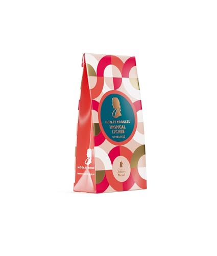 Mozart Koogles, Lychee mozartkugeln, 8er Beutel, Mozart-Kugeln aus Zartbitter-Schokolade, Gefüllt mit Marzipan, Mandeln und Haselnuss-Nougat und süßer Lychee, 136g Mozart Koogles, Lychee mozartkugeln, 8er Beutel, Mozart-Kugeln aus Zartbitter-Schokolade, Gefüllt mit Marzipan, Mandeln und Haselnuss-Nougat und süßer Lychee, 136g von Mozart Koogles