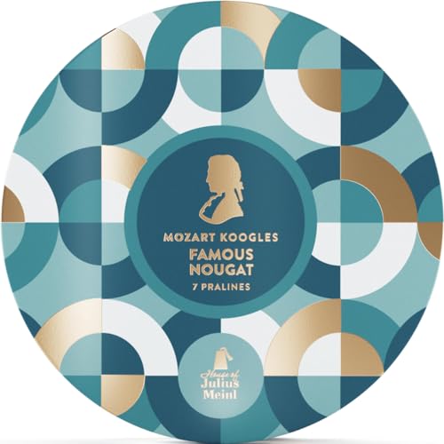 Mozart Koogles, Nougat mozartkugeln, 7er Geschenkbox, Mozart-Kugeln aus Zartbitter-Schokolade, Gefüllt mit Marzipan, Mandeln und Haselnuss-Nougat, 119g Mozart Koogles, Nougat mozartkugeln, 7er Geschenkbox, Mozart-Kugeln aus Zartbitter-Schokolade, Gefüllt mit Marzipan, Mandeln und Haselnuss-Nougat, 119g von Mozart Koogles