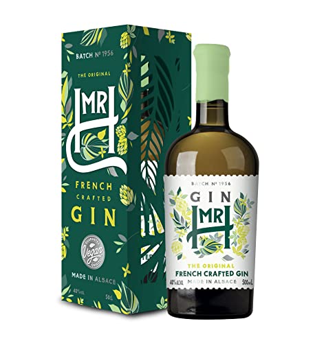 Mr H - Französischer Premium-Gin im Geschenkset, vegan, hergestellt im Elsass - 40% (1 x 0.5 L) von Mr H