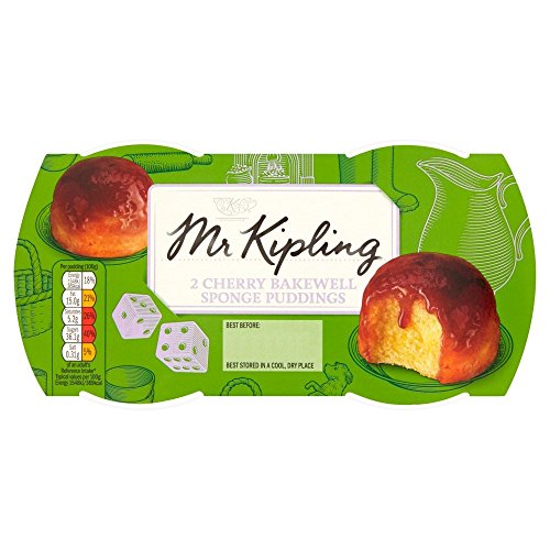 Mr Kipling 2 Cherry Bakewell Sponge Puddings 2x95g (190g) von Mr Kipling