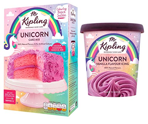 Mr Kipling Einhorn-Kuchenmischung, 400g & Vanillegeschmack, 400g Bündel Set von Mr Kipling