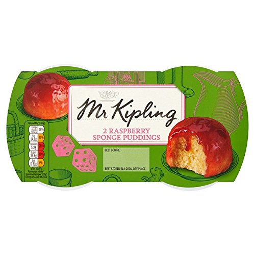 Mr Kipling Raspberry Schwamm Puddings 2 x 95g (Packung mit 4 x 2x95g) von Mr Kipling