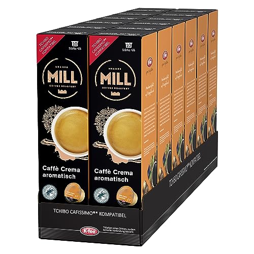 Mr & Mrs Mill Kaffeekapseln Caffè Crema aromatisch, Stärke 4/6, kompatibel mit K-fee & Tchibo Cafissimo*, Rainforest Alliance zertifiziert, 120 Kapseln (12 x 10) Mr & Mrs Mill Kaffeekapseln Caffè Crema aromatisch, Stärke 4/6, kompatibel mit K-fee & Tchibo Cafissimo*, Rainforest Alliance zertifiziert, 120 Kapseln (12 x 10) von Mr & Mrs Mill