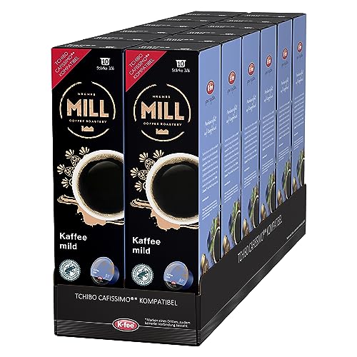 Mr & Mrs Mill Kaffeekapseln Kaffee mild, Filterkaffee, Stärke 3/6, kompatibel mit K-fee & Tchibo Cafissimo*, RFA zertifiziert, 120 Kapseln (12 x 10) von Mr & Mrs Mill