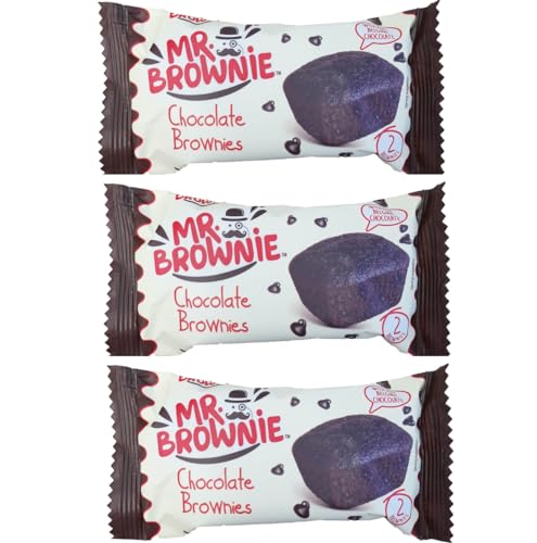 Mr. Brownie Chocolate Brownies With Real Belgian Chocolate 2 x 25g Vorteilspackung 3 x 50g von Mr. Brownie