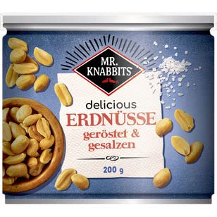 Mr.Knabbits Erdnüsse geröstet & gesalzen, 30er Pack (30 x 200g) von Mr.Knabbits
