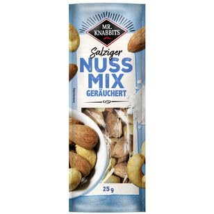 Mr.Knabbits Salziger Nuss Mixgeräuchert, 12er Pack (12 x 25g) von Mr.Knabbits