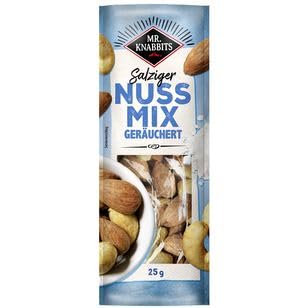 Mr.Knabbits Salziger Nuss Mixgeräuchert, 12er Pack (12 x 25g) von Mr. Knabbits