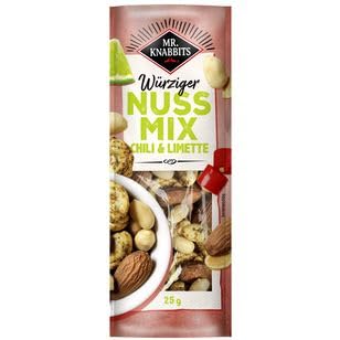 Mr.Knabbits Würziger Nuss Mix Chili & Limette, 12er Pack (12 x 25g) von Mr.Knabbits