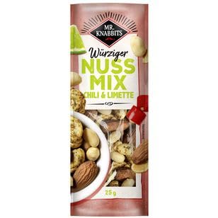 Mr.Knabbits Würziger Nuss Mix Chili & Limette, 12er Pack (12 x 25g) von Mr. Knabbits