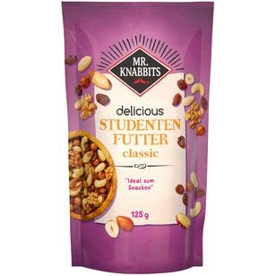 Mr.Knabbits delicious Studentenfutter classic, 12er Pack (12 x 125g) von Mr. Knabbits