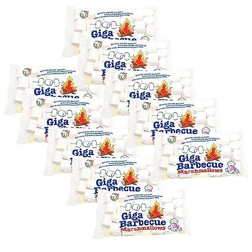 Mr. Mallo Giga Barbecue Marshmallows (10x 750g) | XXL-Marshmallows | Schaumzucker-Ware | Mäusespeck | insgesamt 7500g softe Süßigkeit für Barbecue, Lagerfeuer oder zum Grillen (10x 750 g) von Mr. Mallo