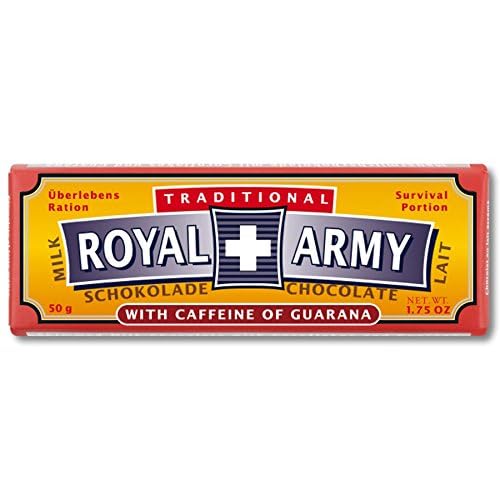 Switzerland Royal - Army Schweizer Schoklade Vollmilch mit Caffeine und Guarana 50g von Mr.Knabbits