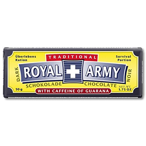 Switzerland Royal - Army Schweizer Schoklade Zartbitter mit Caffeine und Guarana 50g von Mr.Knabbits