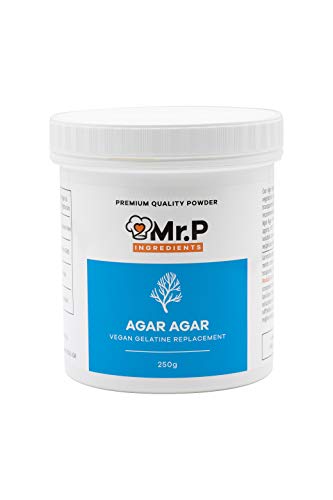 Mr.P Ingredients Agar Agar 250g Pulver Gelatine-Ersatz Ideal für die herstellung von Gelee Mousse Geliermittel Vegan Vegetarisch Halal Koscher Nicht-GVO von Mr.P Ingredients