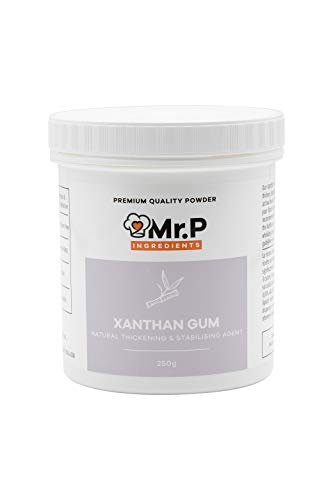 Mr.P Ingredients Xanthan Gum 250g Pulver Verdickungsmittel Ideal für die Herstellung von Suppen Saucen Glutenfreies Backen Eis Vegan Vegetarisch Glutenfrei Halal Koscher Nicht-GVO von Mr.P Ingredients