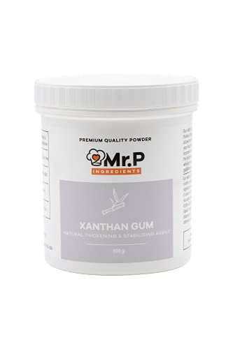 Mr.P Ingredients Xanthan Gum 500g Pulver Verdickungsmittel Ideal für die Herstellung von Suppen Saucen Glutenfreies Backen Eis Vegan Vegetarisch Glutenfrei Halal Koscher Nicht-GVO von Mr.P Ingredients