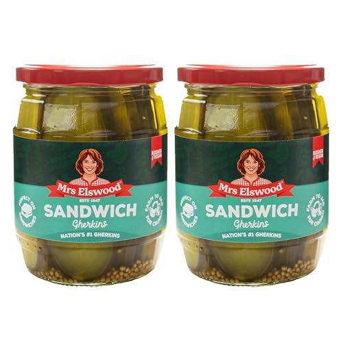 Mrs Elswood Süße Cucumber Sandwich-Scheiben (540g) - Packung mit 2 von Mrs Elswood