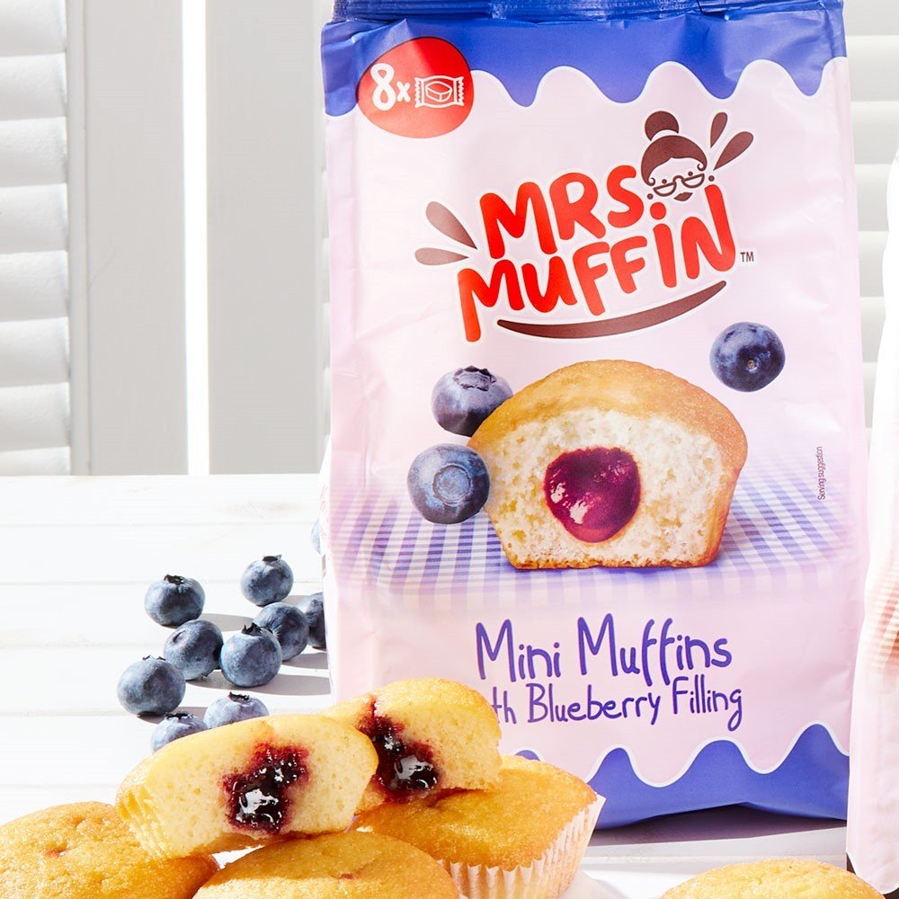 Mrs. Muffin Gefüllte Mini-Muffins Blaubeere von Mrs. Muffin
