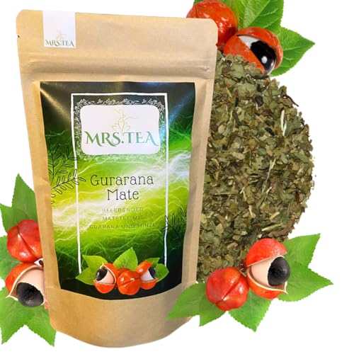 Mrs. Tea Guarana Mate 100g | Belebender Matetee mit Guarana und Pfefferminze von Mrs. Tea