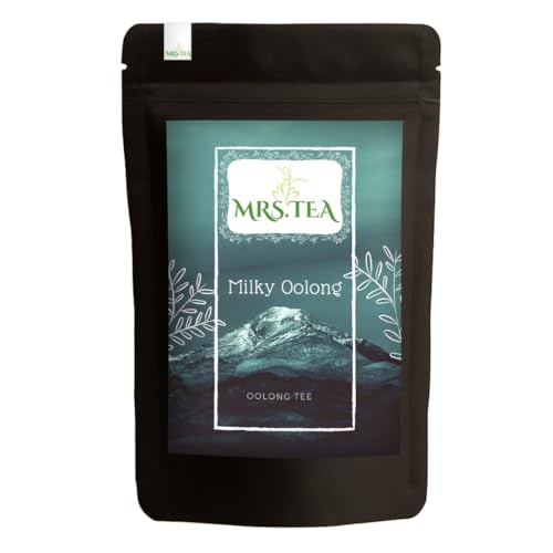 Mrs. Tea Milky Oolong Tee | Premium Oolongtee mit Grüntee Charakter, Halbfermentierter Grüner Tee Lose | Cremige Milchnote | Chinesischer Oolong Tea 90 g von Mrs. Tea