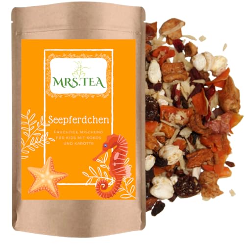 Mrs. Tea "Seepferdchen" Früchteteemischung für Kinder 100 g | lose Teemischung | Erdbeer-Kokos von Mrs. Tea
