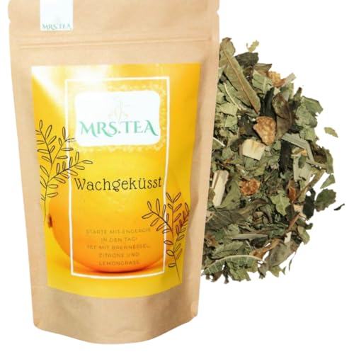 Mrs. Tea Wachgeküsst 60 g | Kräuterteemischung | loser Tee | Kräutertee | Pfefferminze und Zitrone von Mrs. Tea