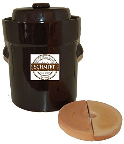 Ms-Steinzeug Gärtopf 10 L Braun + Beschwerungssteine | Gesunde Ernährung durch Fermentation | Einmachtopf zum Konservieren | Milchsäuregärung ideal für Vegetarier und Veganer | Inkl. Rezepte Ms-Steinzeug Gärtopf 10 L Braun + Beschwerungssteine | Gesunde Ernährung durch Fermentation | Einmachtopf zum Konservieren | Milchsäuregärung ideal für Vegetarier und Veganer | Inkl. Rezepte von Ms-Steinzeug