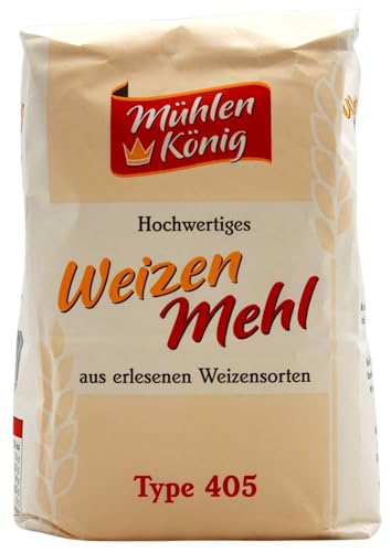 Mühlen König hochwertiges Weizenmehl Typ 405, 10er Pack (10 x 1 kg) von Mühlen König