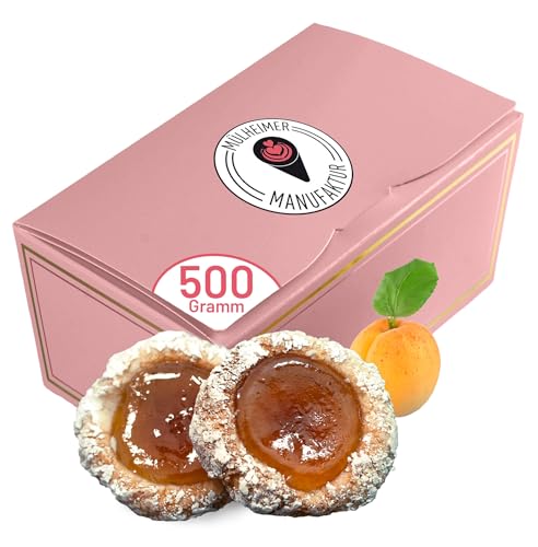 MyNaschbar Amaretti Albicocca 500 g – Italienisches Mandelgebäck mit Aprikosen-Gelee – Frisch & handwerklich hergestellt – Weiche Mandelmakronen ideal zu Kaffee, Cappuccino & Espresso von Mülheimer Manufaktur
