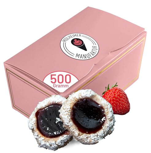 MyNaschbar Amaretti Morbidi Erdbeere 500 g – Italienisches Mandelgebäck – Frisch & handwerklich hergestellt – Weiche Mandelmakronen ideal zu Kaffee, Cappuccino & Espresso von Mülheimer Manufaktur