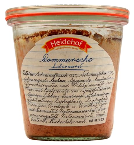 6x Heidehof Pommersche Leberwurst 200g Weck Glas von Müller’s Hausmacher Wurst