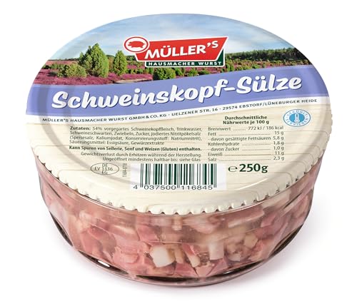 6x Müller's Schweinskopfsülze 250g Glas von Müller’s Hausmacher Wurst