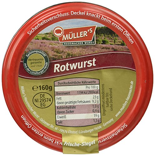 Müller's Rotwurst, 6er Pack (6 x 160 g) von Müller's Hausmacher Wurst