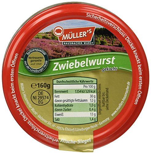 Müller's Zwiebelwurst, 6er Pack (6 x 160 g) von Müller´s Hausmacher Wurst