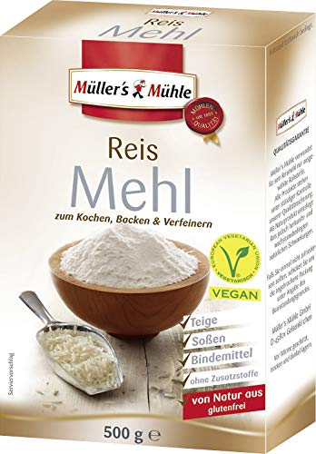 Mühlers Mühle Reis Mehl zum Kochen Backen und Verfeinern 500g Mühlers Mühle Reis Mehl zum Kochen Backen und Verfeinern 500g von Müller's Mühle GmbH