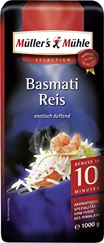 Müllers Mühle Basmati Reis duftende schlanke Reiskörner 1000g Müllers Mühle Basmati Reis duftende schlanke Reiskörner 1000g von Müller's Mühle GmbH