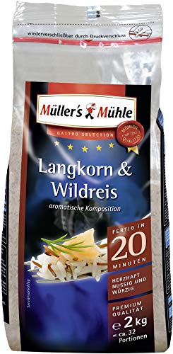 Müllers Mühle Langkorn und Wildreis herzhaft nussig würzig 2000g von Müller's Mühle GmbH