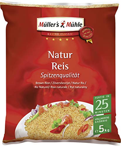 Müllers Mühle Natur Reis Langkorn Reis Spitzenqualität 5000g von Müller's Mühle GmbH