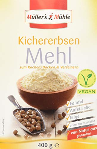 Müller´s Mühle Kichererbsen Mehl, 4er Pack (4 x 400 g) von Müller´s Mühle