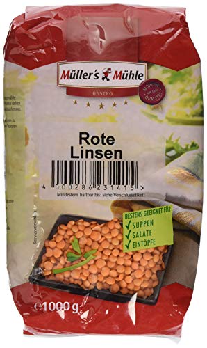 Müller´s Mühle Rote Linsen, 5er Pack (5 x 1000 g) von Müller´s Mühle