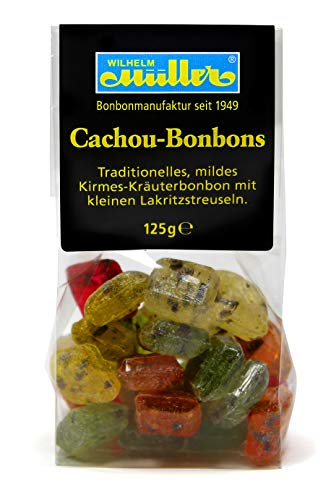 Cachou Bonbons - Traditionelles, mildes Kirmesbonbon mit kleinen Lakritzstreifen (5 Tüten - 5 Prozent günstiger) von WILHELM Müller