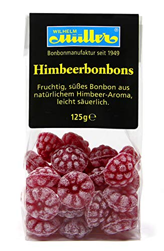Himbeerbonbons - Fruchtig und süsses Bonbon aus natürlichem Himbeer-Aroma (5 Tüten - 5 % Rabatt) von Müller