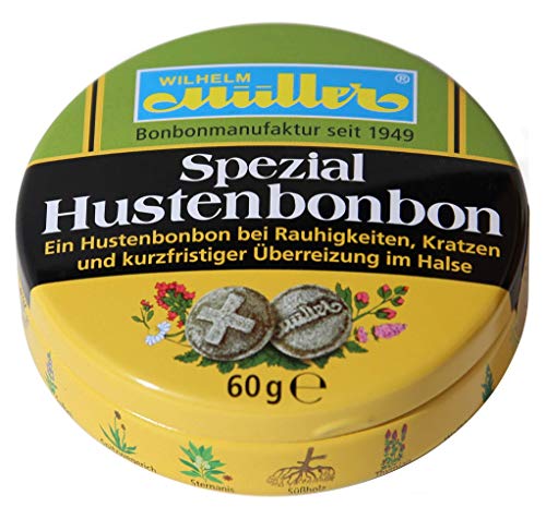 Hochwertiges Spezial Hustenbonbon bei Rauhigkeit im Halse (5 kleine Dosen - 5 % Rabatt ) von WILHELM Müller