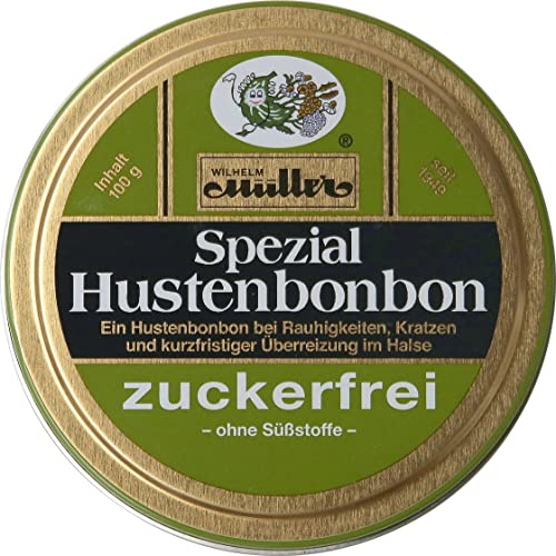 Hochwertiges Spezial Hustenbonbon bei Rauhigkeit im Halse zuckerfrei (1 Dose) von Müller